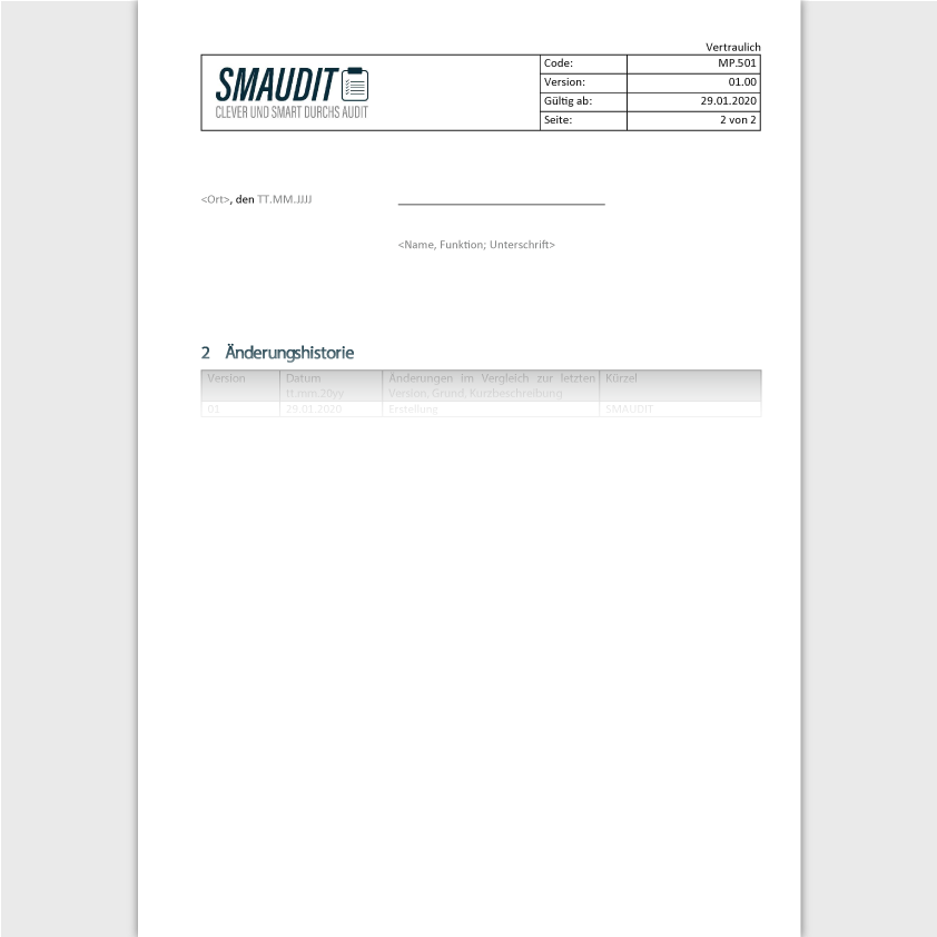 MP.501 - F&T Qualitätspolitik - SMAUDIT - DIN EN ISO 13485