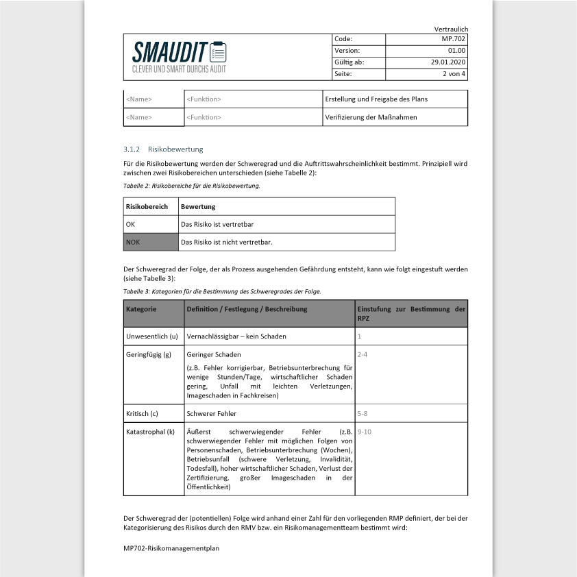 MP.702 - F&T Risikomanagementplan - SMAUDIT - DIN EN ISO 13485