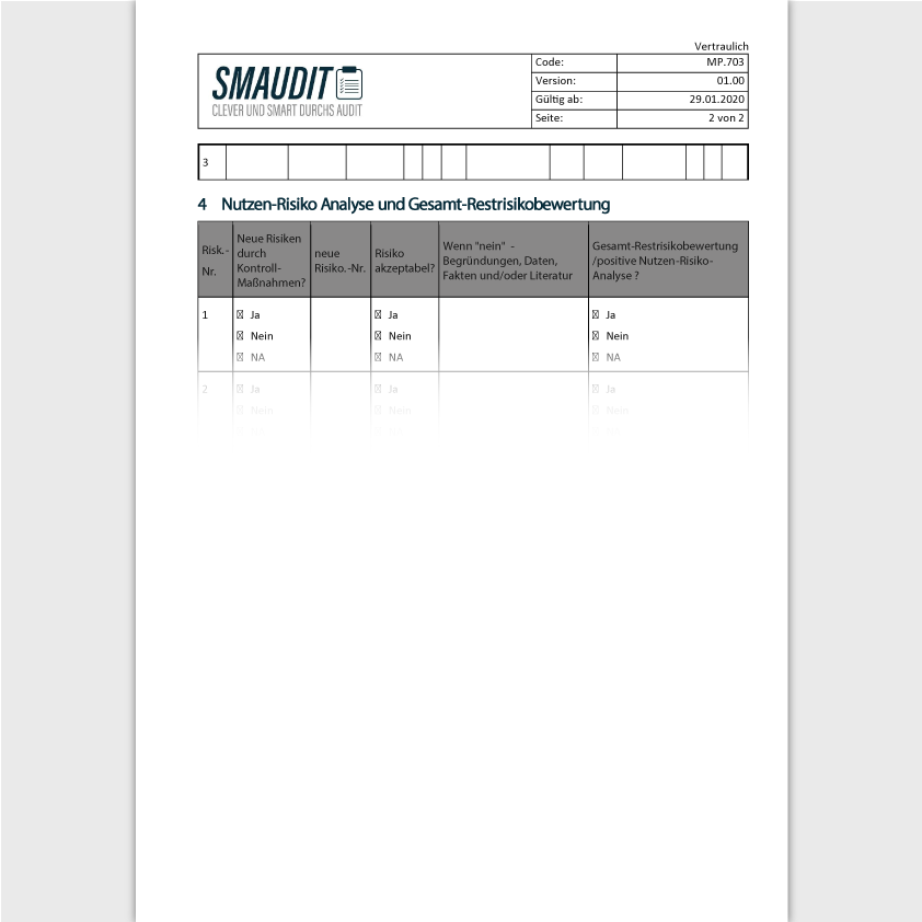 MP.703 - F&T Risikoanalyse - SMAUDIT - DIN EN ISO 13485