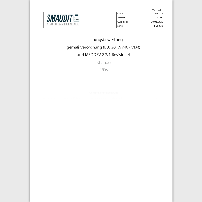 MP.739 - F&T Leistungsbewertung - SMAUDIT - DIN EN ISO 13485