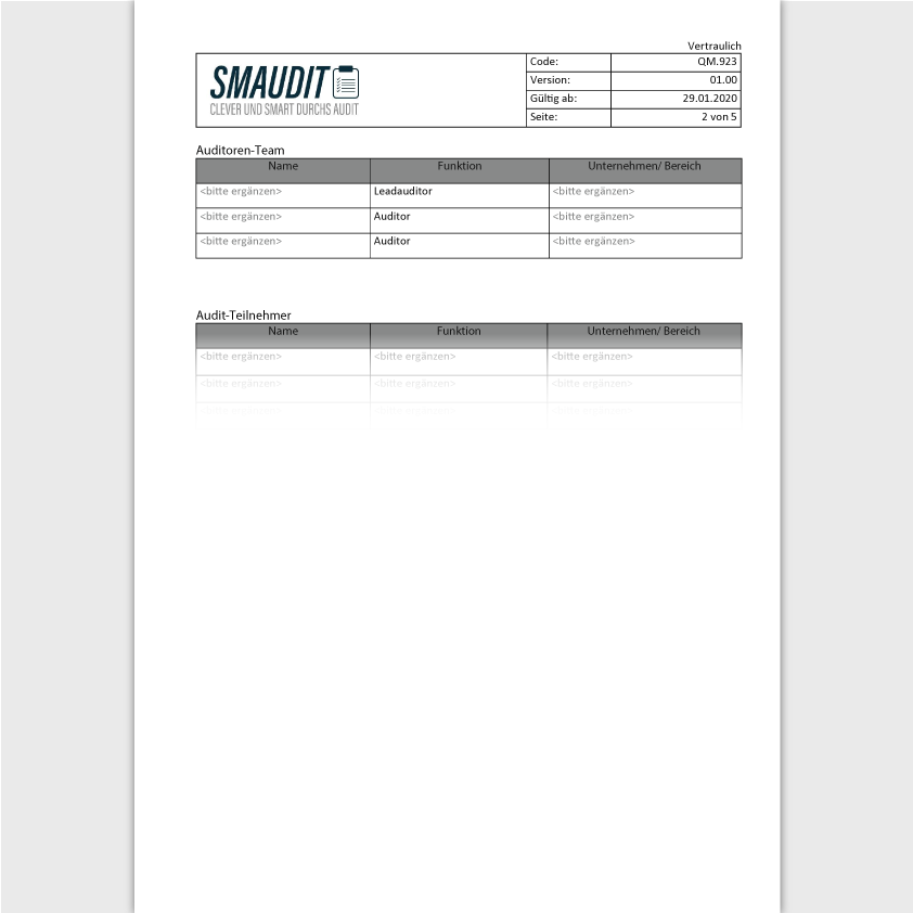QM.923 - F&T Auditbericht - SMAUDIT - DIN EN ISO 9001