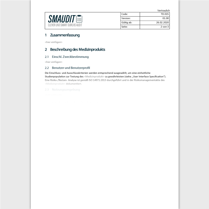 TD.015 - F&T Usability Evaluation Report - SMAUDIT - Technische Dokumentation