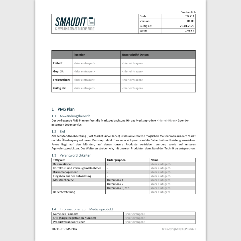 TD.711 - F&T PMS Plan - SMAUDIT - Technische Dokumentation